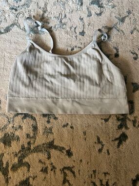 Auden Ribbed Bralette in Light Gray